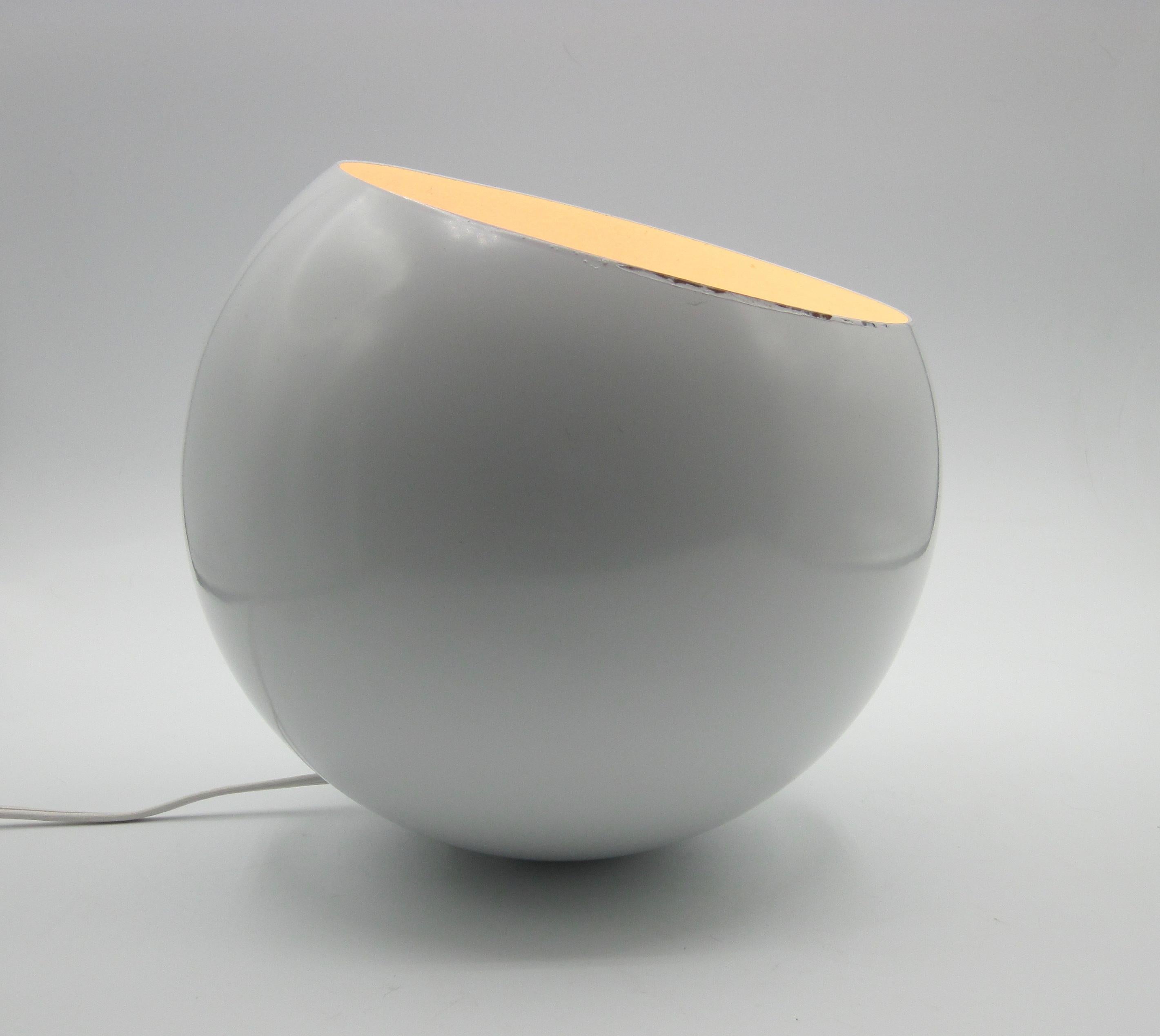 American White Modernist Swivelier Eyeball Portable Lamp