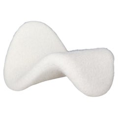 White Mohair 'Tongue' Lounge Chair by Pierre Paulin for Artifort, 1960s