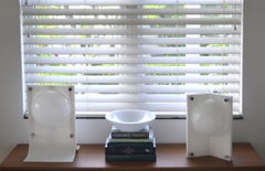 White Molded Acrylic Three-Sided Table Lamp