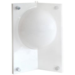White Molded Acrylic Three-Sided Table Lamp