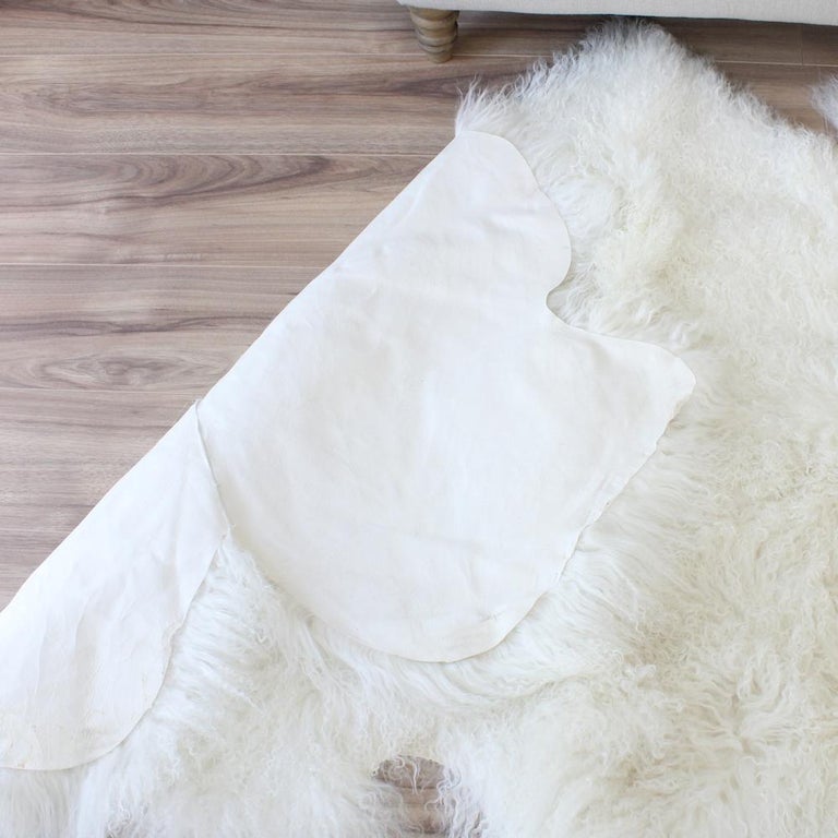 White Mongolian Fur Throw Rug For Sale at 1stDibs throw rug on sale