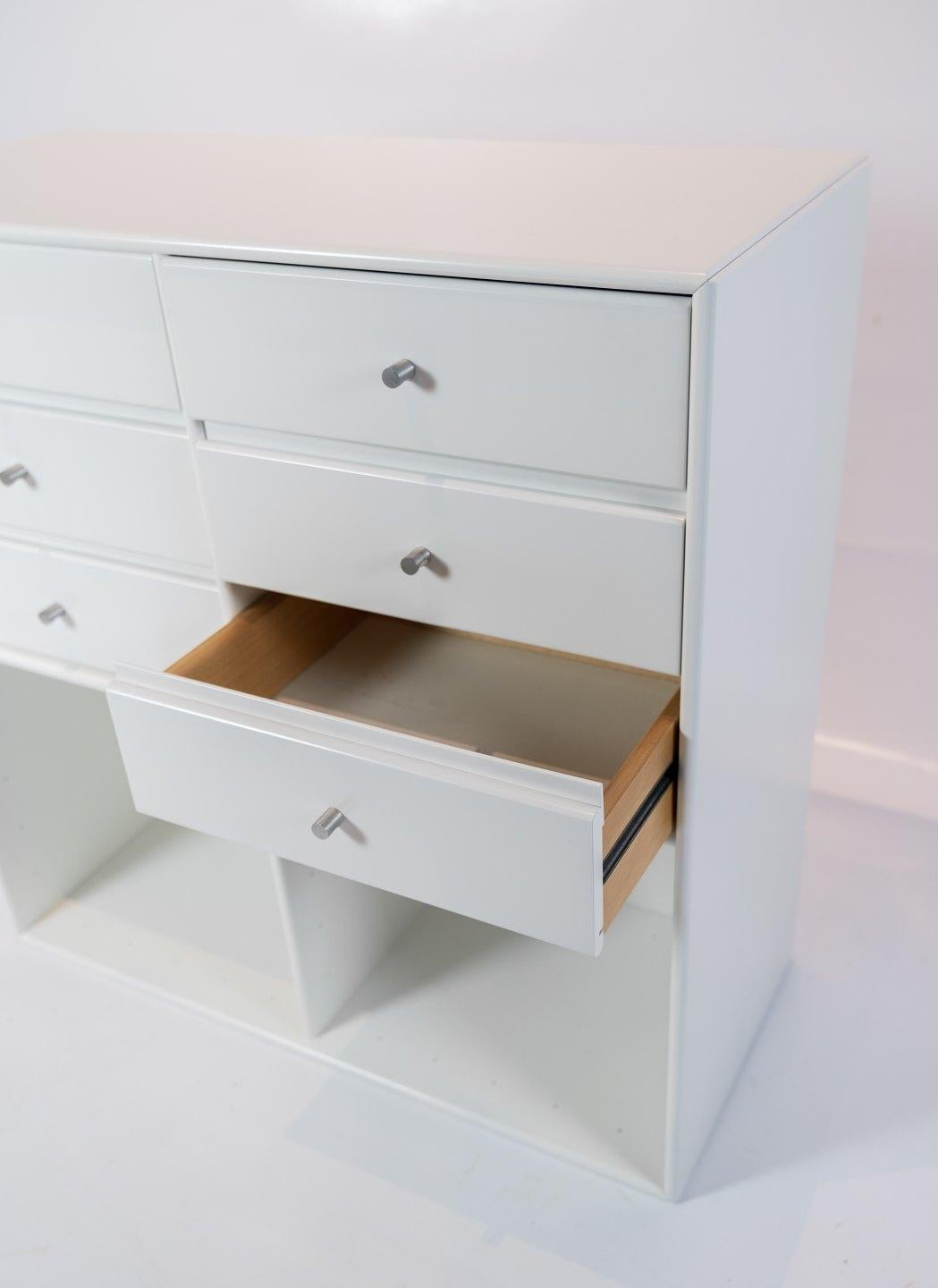 Scandinavian Modern White Montana Module with 6 Drawers and Two Larger Rooms by Peter J. Lassen