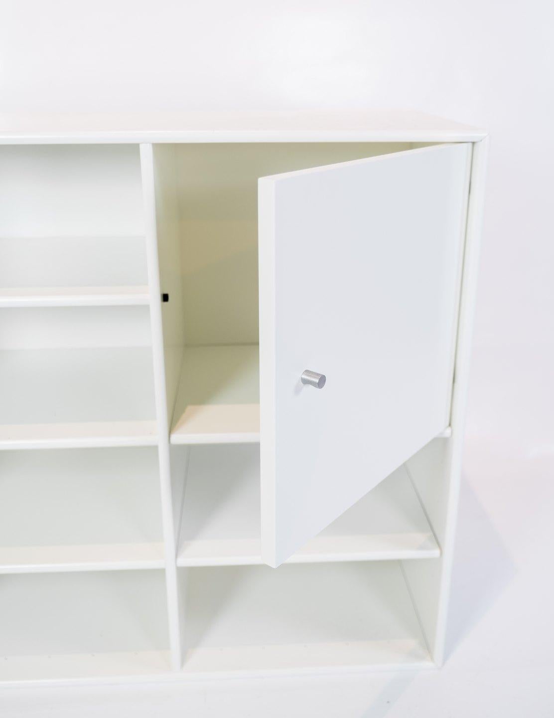 Danish White Montana Module with Cabinet and 6 Shelves, Designed by Peter J. Lassen