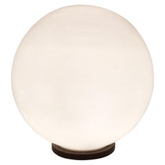 White Moon Glass Table Lamp, 1960s