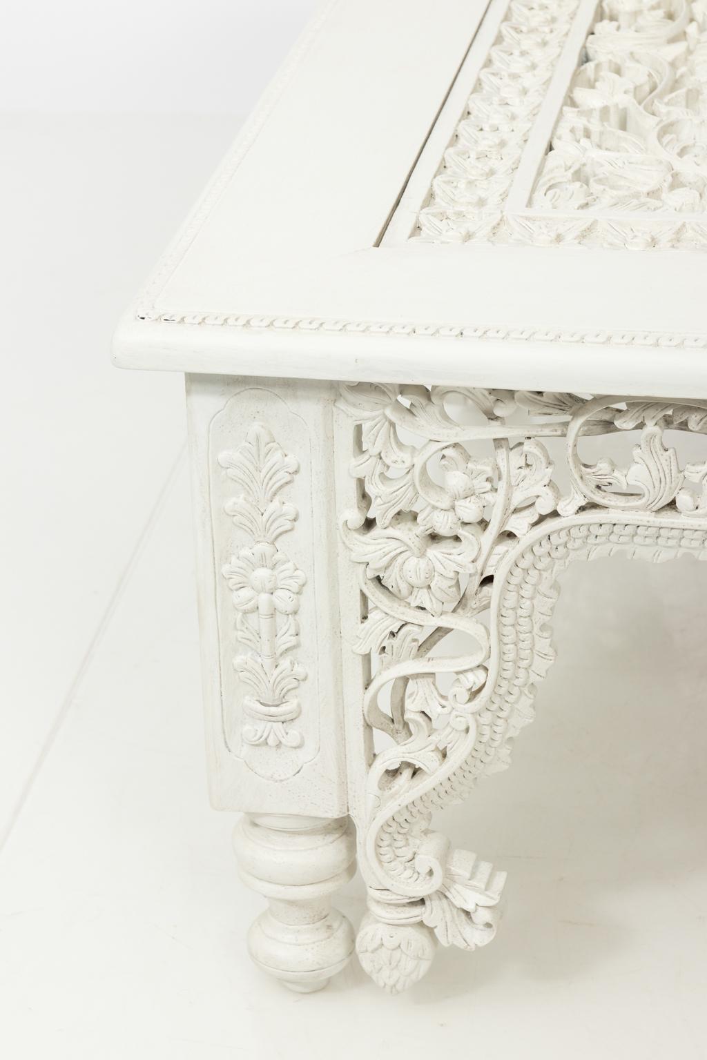 white moroccan side table