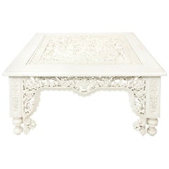 Table basse marocaine blanche