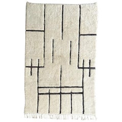 White Moroccan Rugs - Mystic Muse Moroccan Rug 12x15 Handwoven Geometric Design