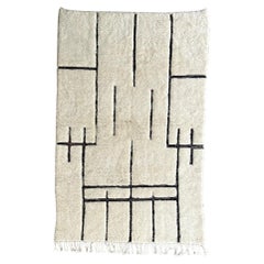 Tappeti marocchini bianchi - Tappeto marocchino Mystic Muse 5x8  Disegno geometrico intrecciato a mano