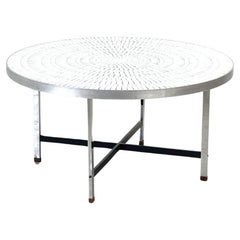 White Mosaic tiles coffee table