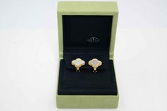 Vintage Alhambra Earrings Van Cleef & Arpels Clover 18 Karat Yellow Gold 14mm