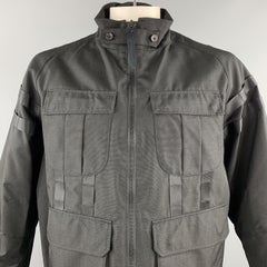 WHITE MOUNTAINEERING A/W 17 Size L Black Nylon Zip Up Jacket