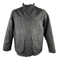 WHITE MOUNTAINEERING A/W 17 Size L Black Nylon Zip Up Jacket