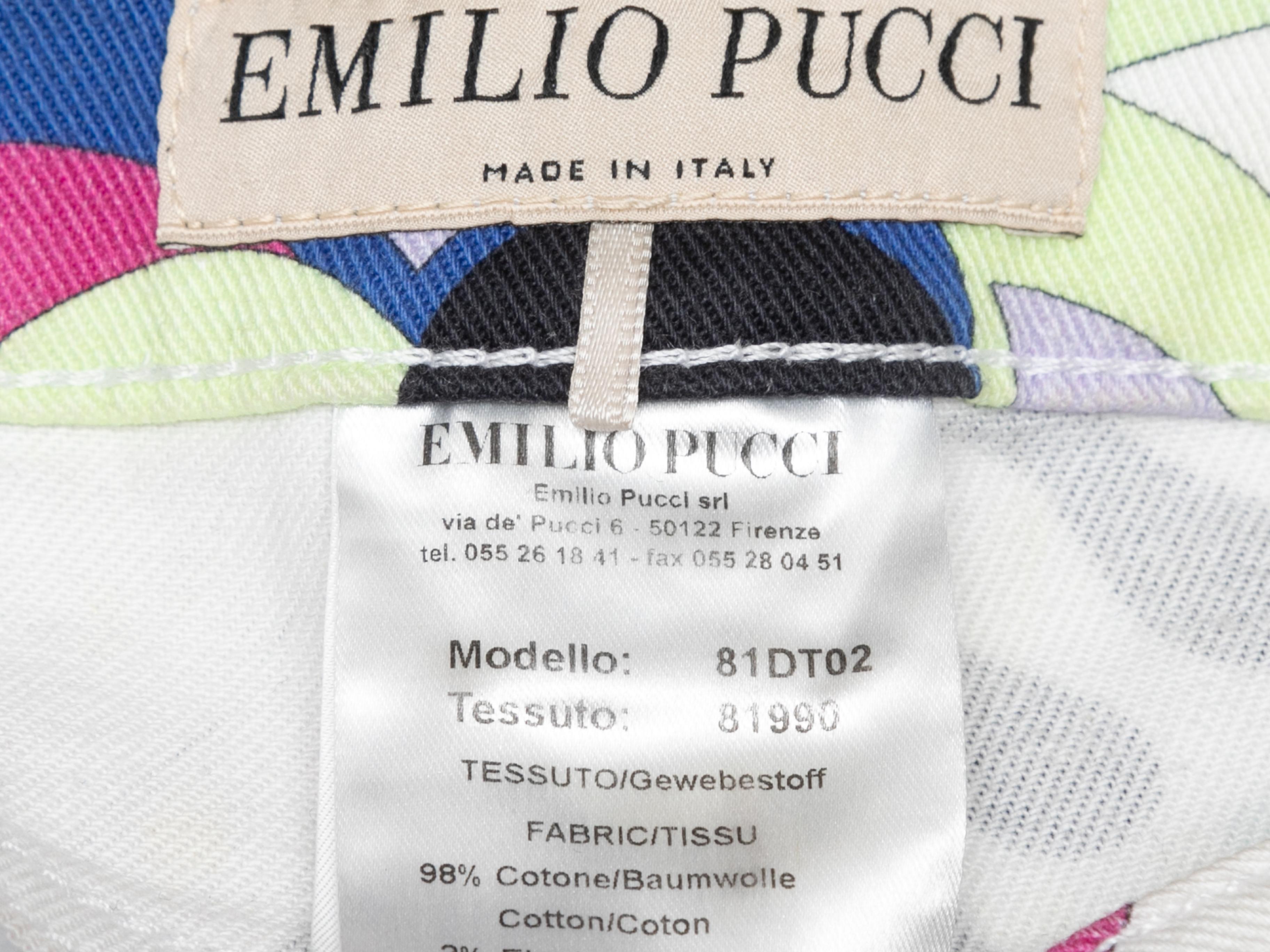 White & Multicolor Emilio Pucci Abstract Print Jeans Size IT 42 1