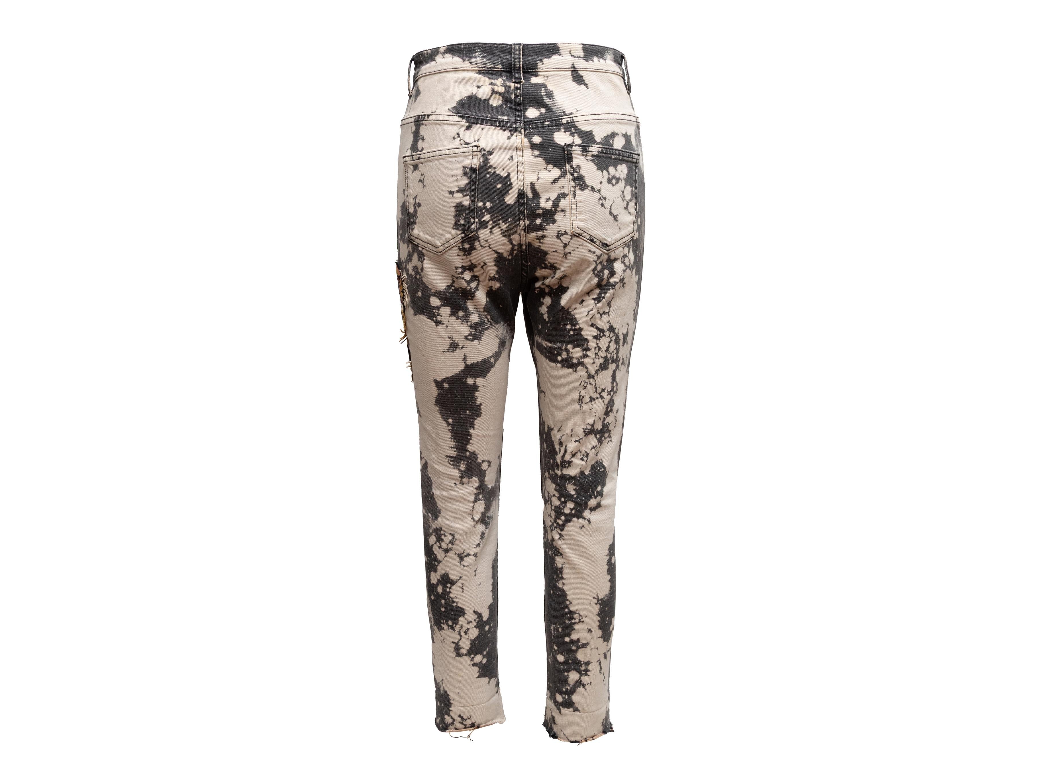 Vaqueros pitillo con parches blanqueados Gucci blancos y multicolores Talla US S en venta 1