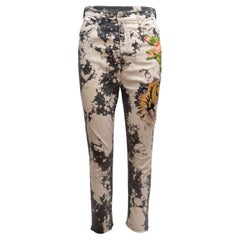Vaqueros pitillo con parches blanqueados Gucci blancos y multicolores Talla US S