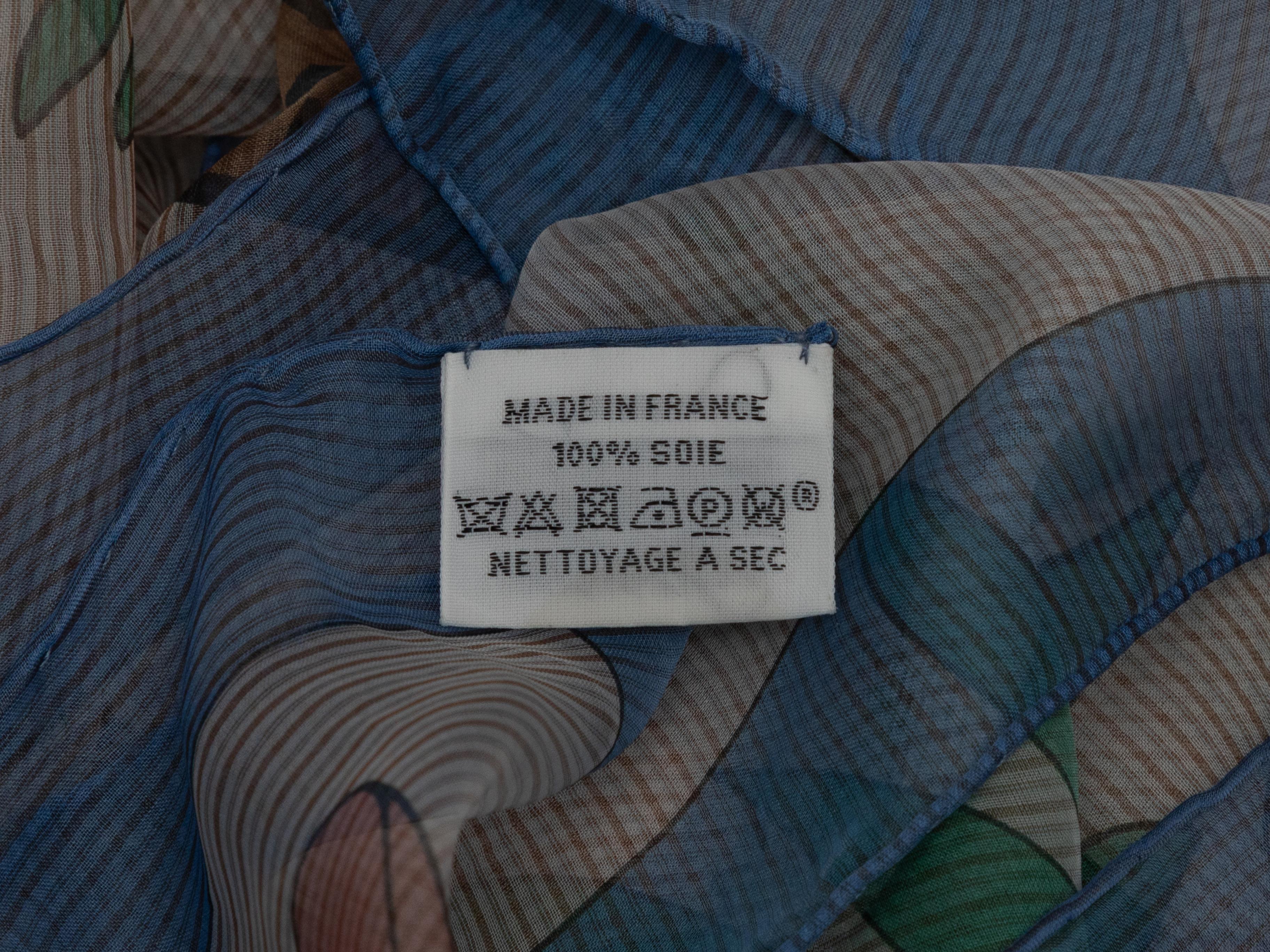 Women's White & Multicolor Hermes Silk Tiger Print Scarf For Sale