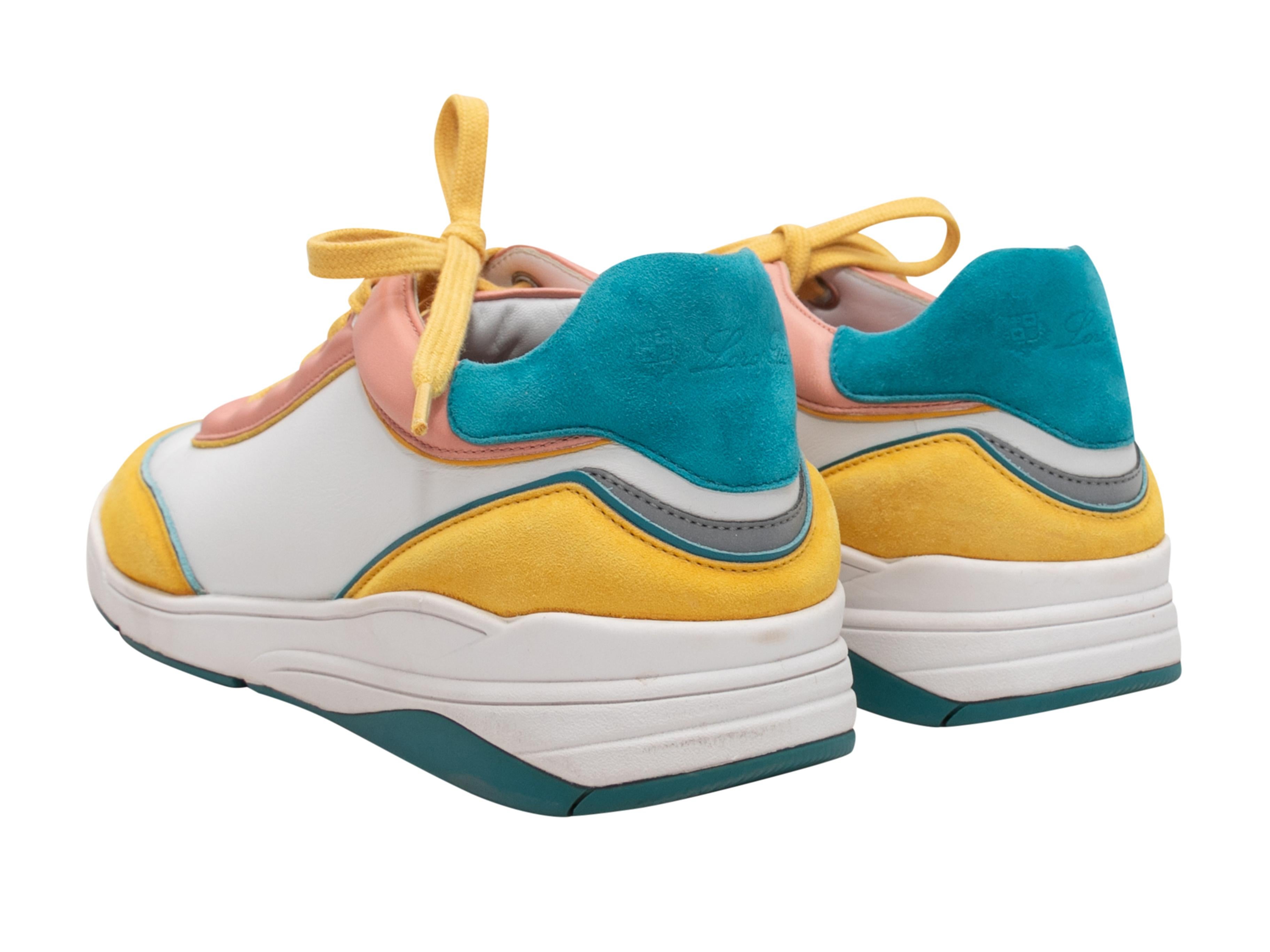 White & Multicolor Loro Piana Play Color Block Low-Top Sneakers Bon état - En vente à New York, NY