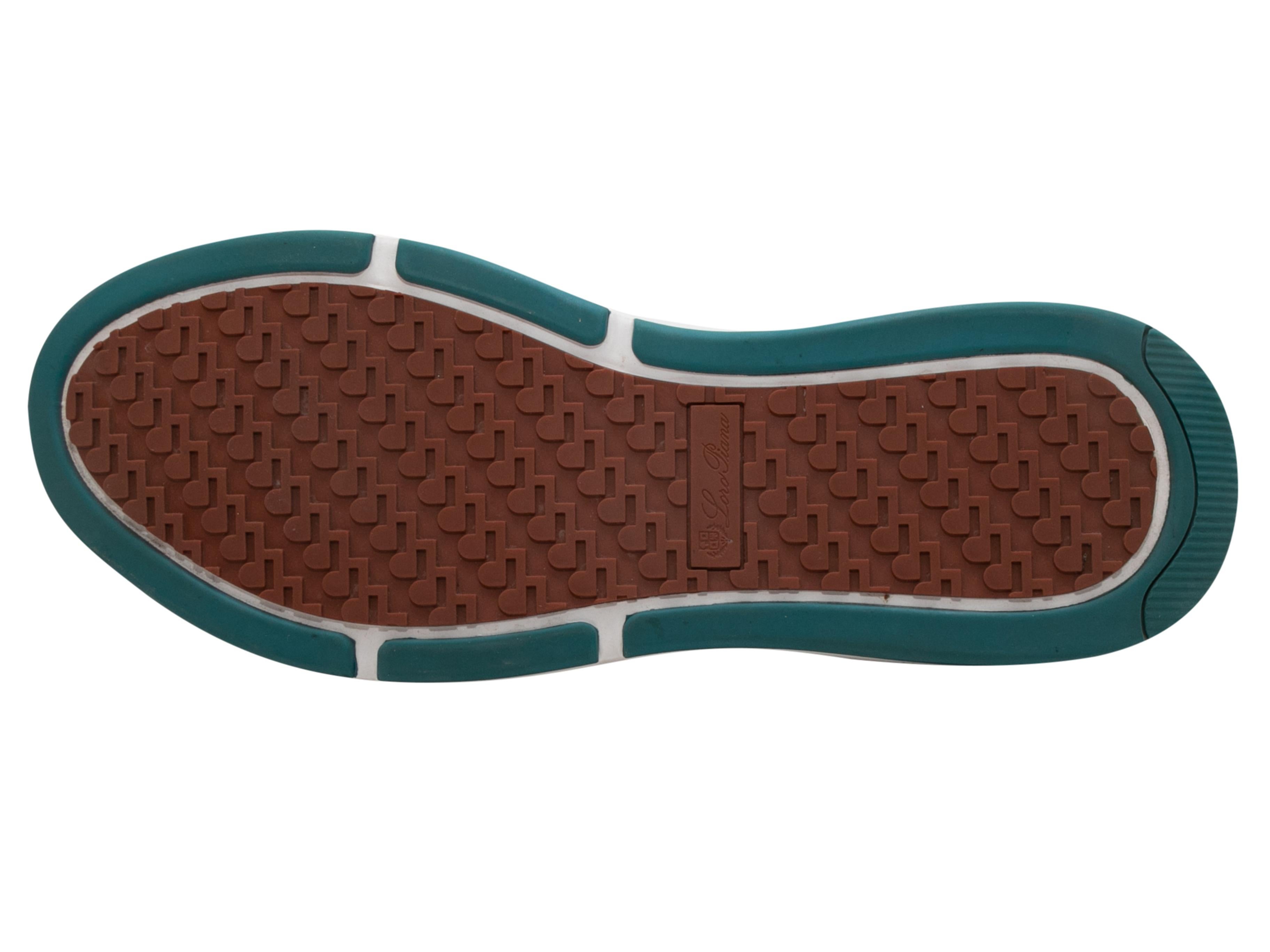 White & Multicolor Loro Piana Play Color Block Low-Top Sneakers Pour femmes en vente