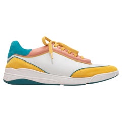 Weiße & mehrfarbige Loro Piana Play Color Block Low-Top-Sneakers in Weiß