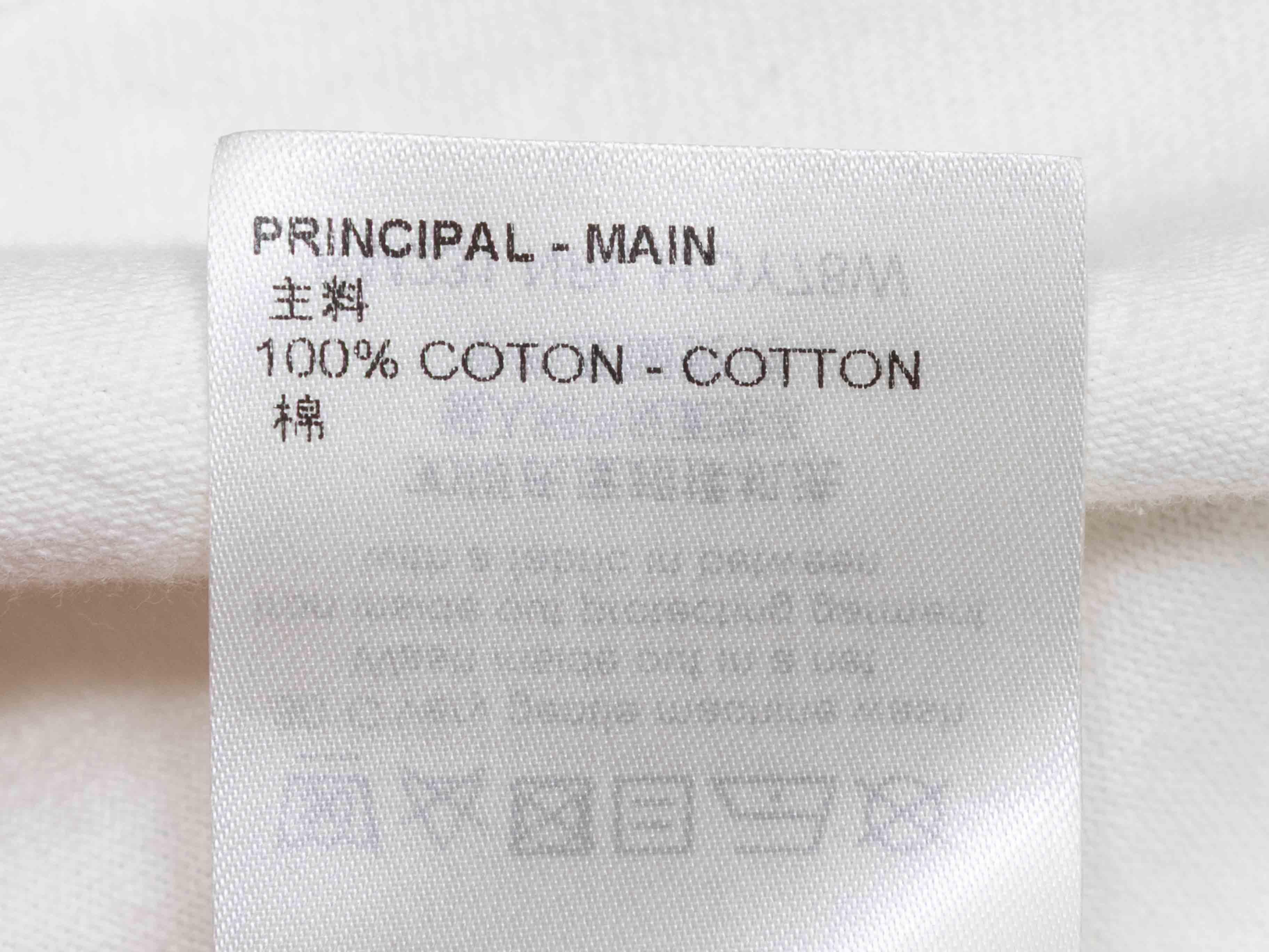 Weißes & mehrfarbiges Louis Vuitton Logo Grafik T-Shirt Größe US M im Angebot 3