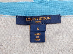 White & Multicolor Louis Vuitton Silk-Blend Logo Cardigan Size US S