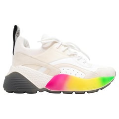 White & Multicolor Stella McCartney Eclypse Low-Top Sneakers Size 37