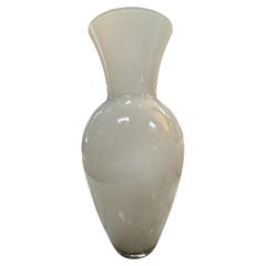 White Murano Art Glass Vase