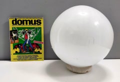 Sphärische Tischlampe aus weißem mundgeblasenem Muranoglas von La Murrina mit Murrines, Italien