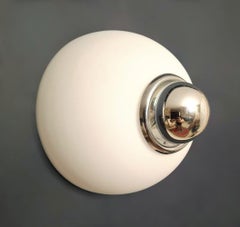 White Murano Flush Mount / Sconce by Vistosi