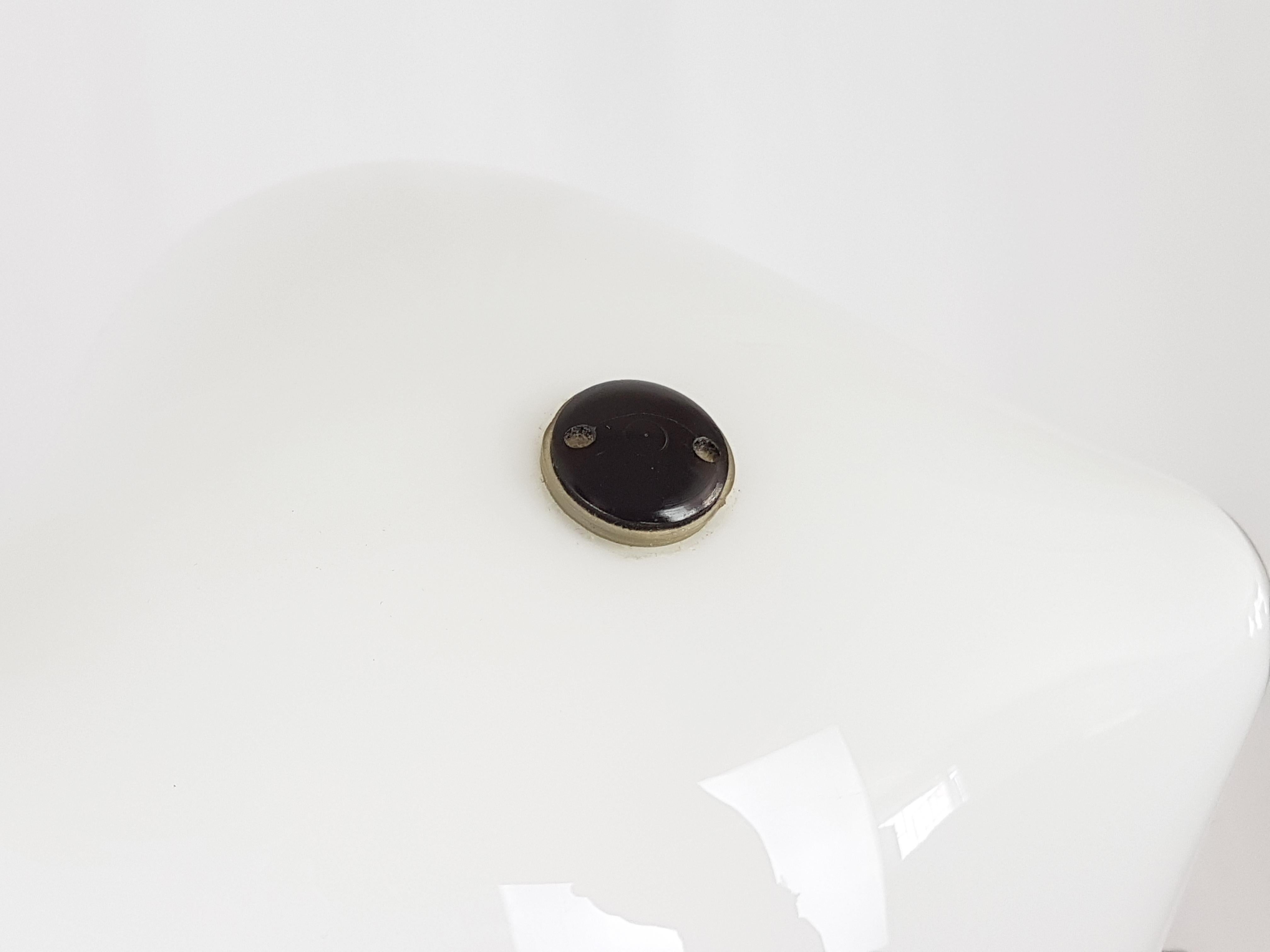 Mid-20th Century White Murano Glass Bissa Table Lamp by Gino Vistosi for Vetreria Vistosi, 1968