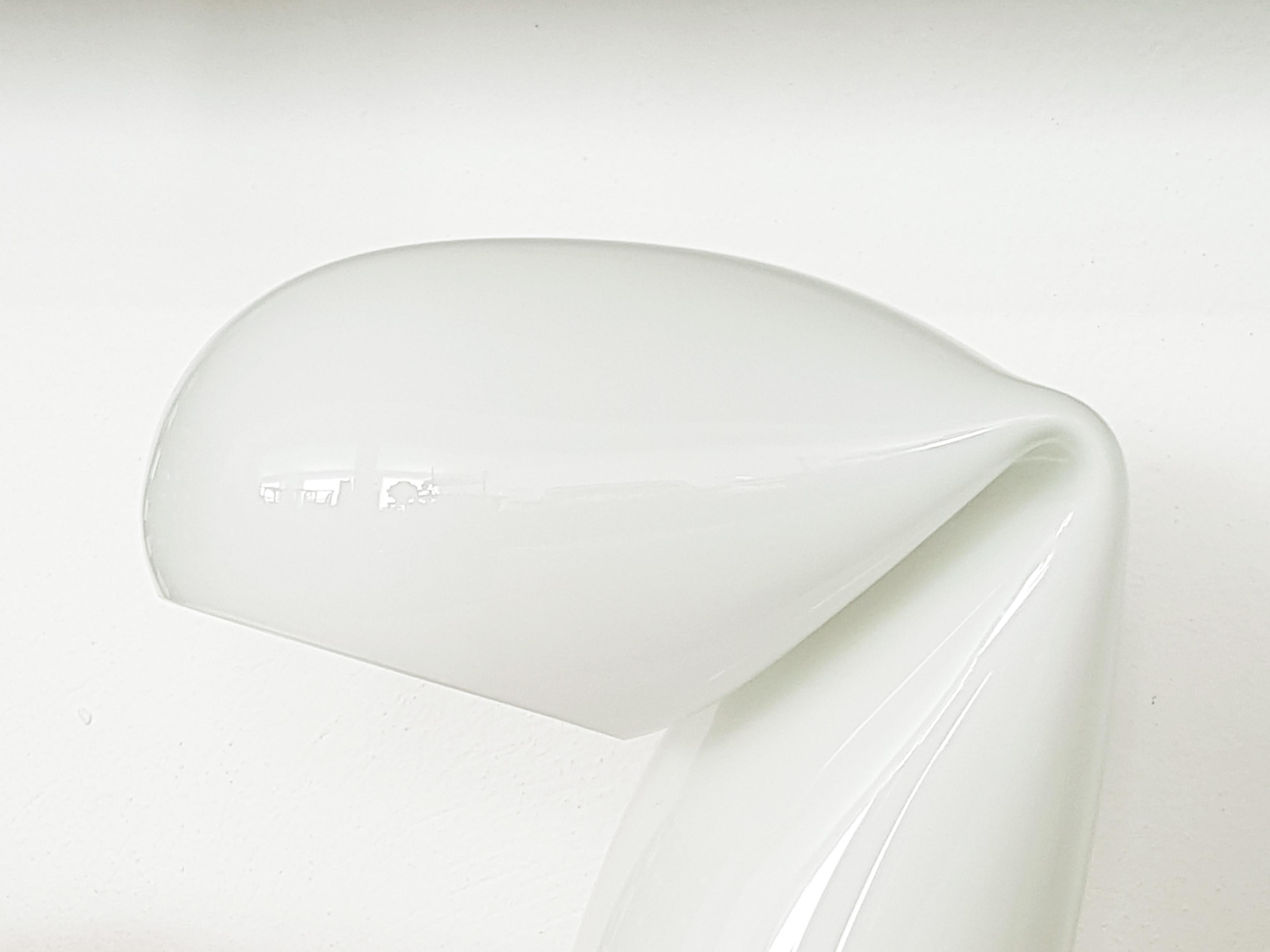 Italian White Murano Glass Bissa Table Lamp by Gino Vistosi for Vetreria Vistosi, 1968