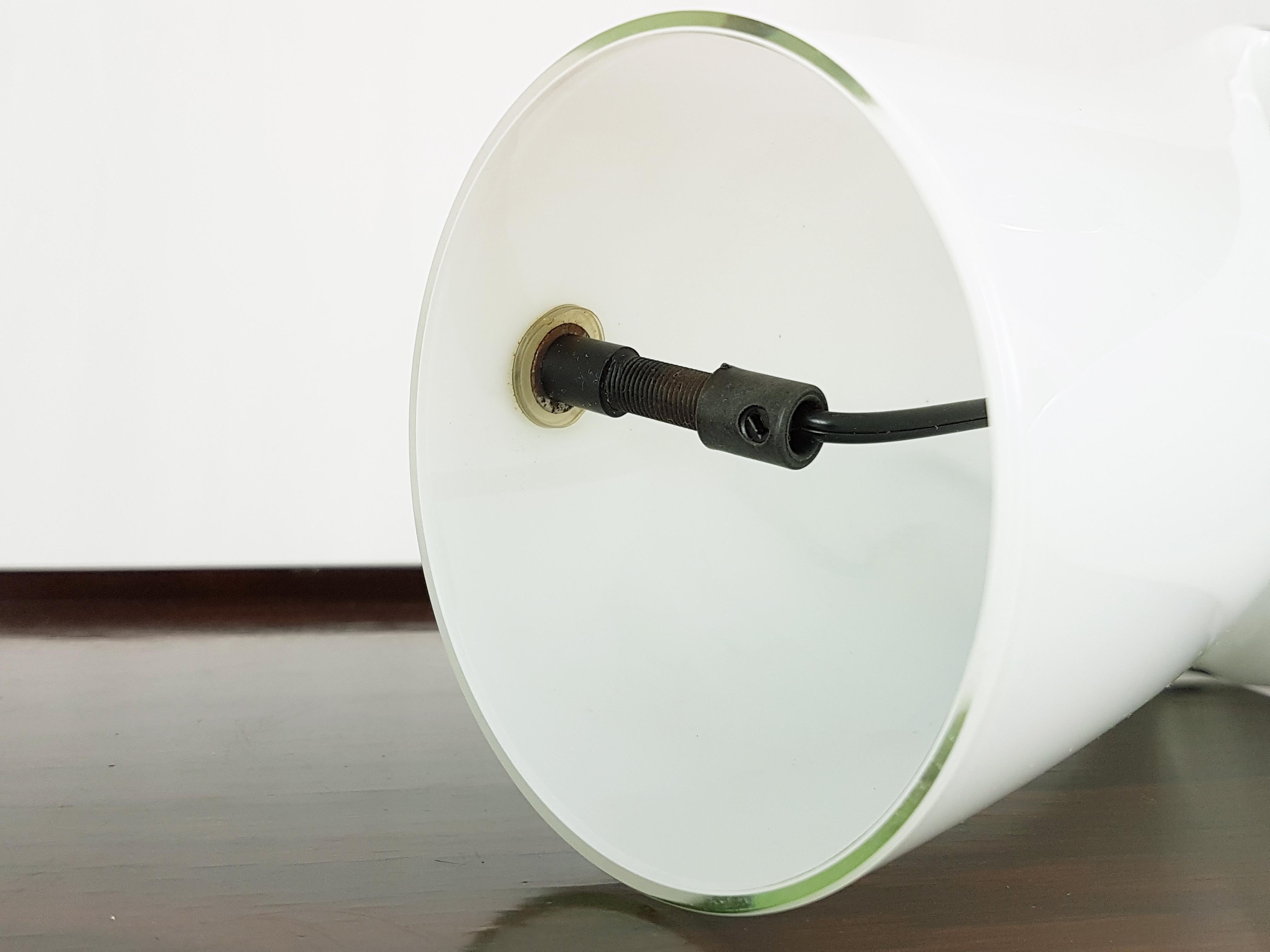 White Murano Glass Bissa Table Lamp by Gino Vistosi for Vetreria Vistosi, 1968 8