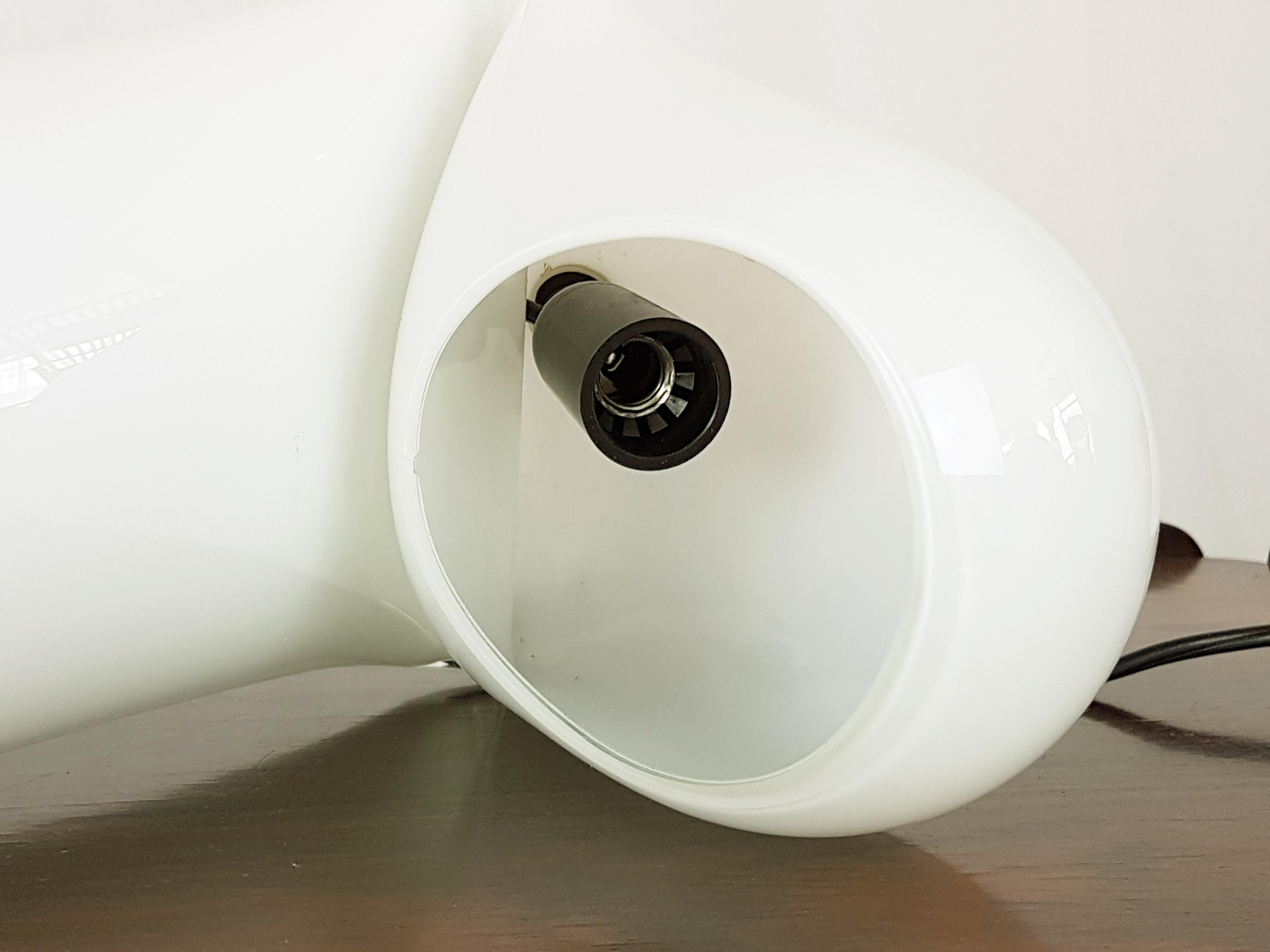 White Murano Glass Bissa Table Lamp by Gino Vistosi for Vetreria Vistosi, 1968 1
