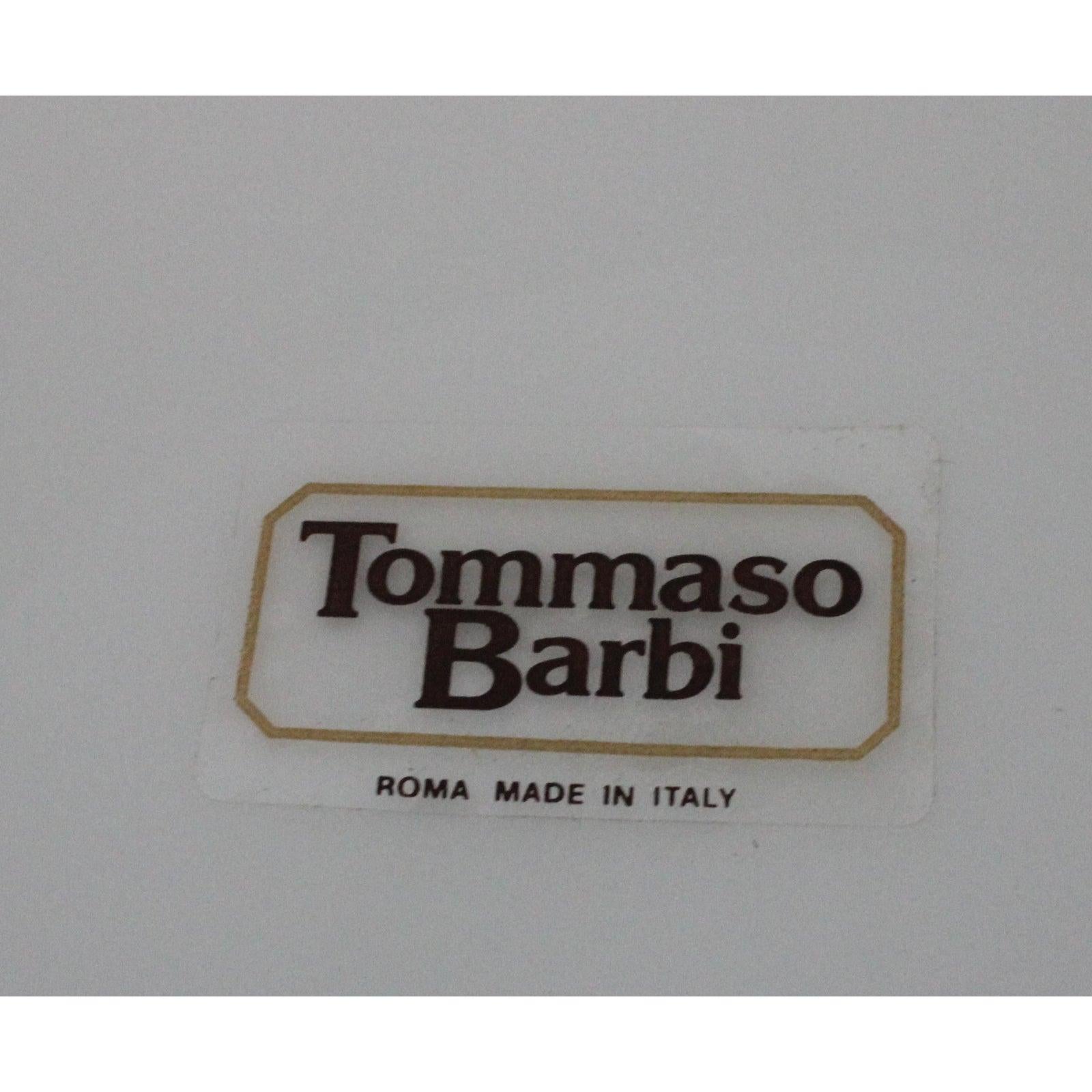 Italian White Murano Glass Covered Dish by Tommaso Barbi For Sale