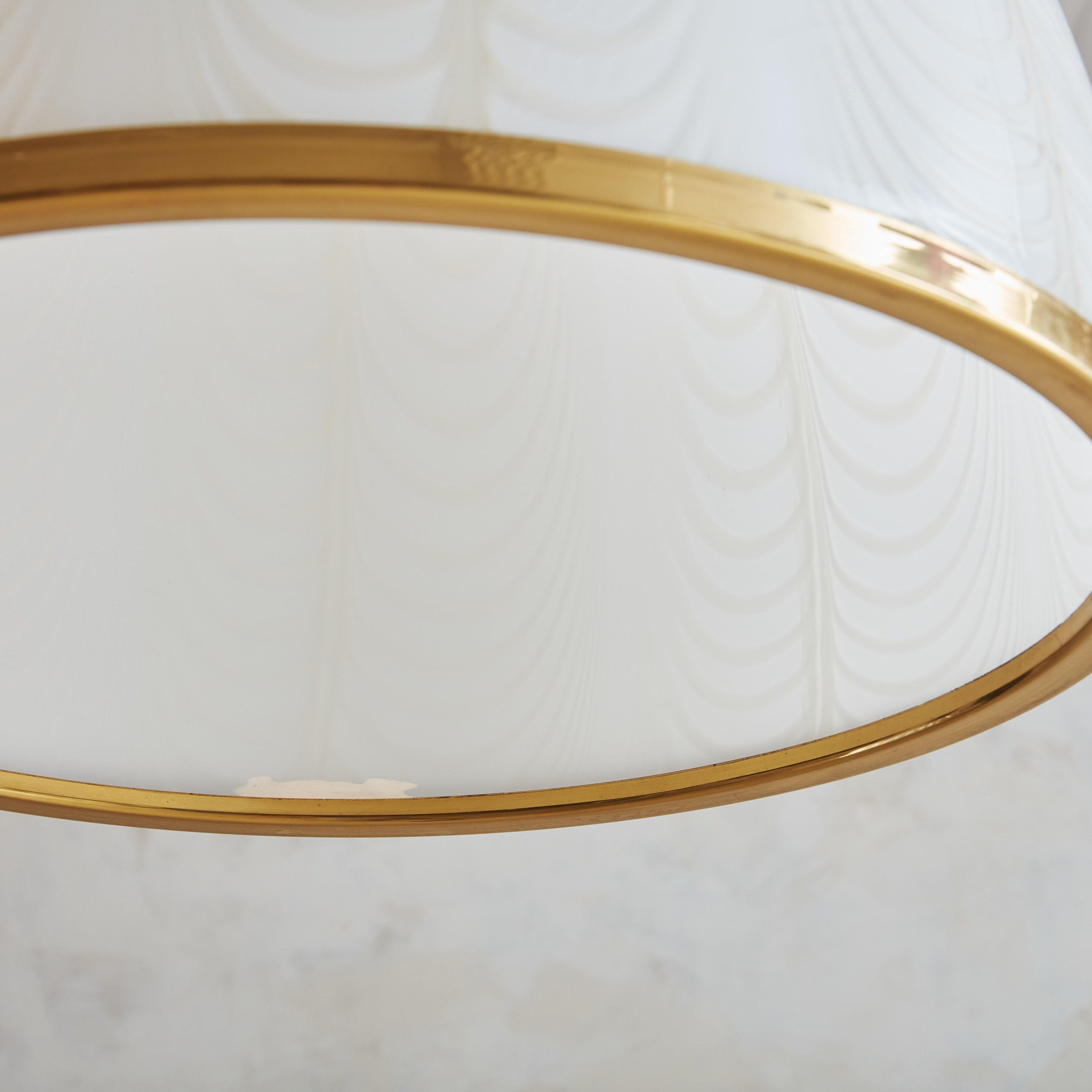 White Murano Glass Dome Pendant by F. Fabbian for Mazzega, Italy 1970s 1