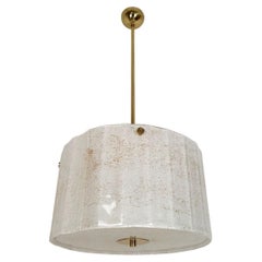 White Murano glass Drum chandelier