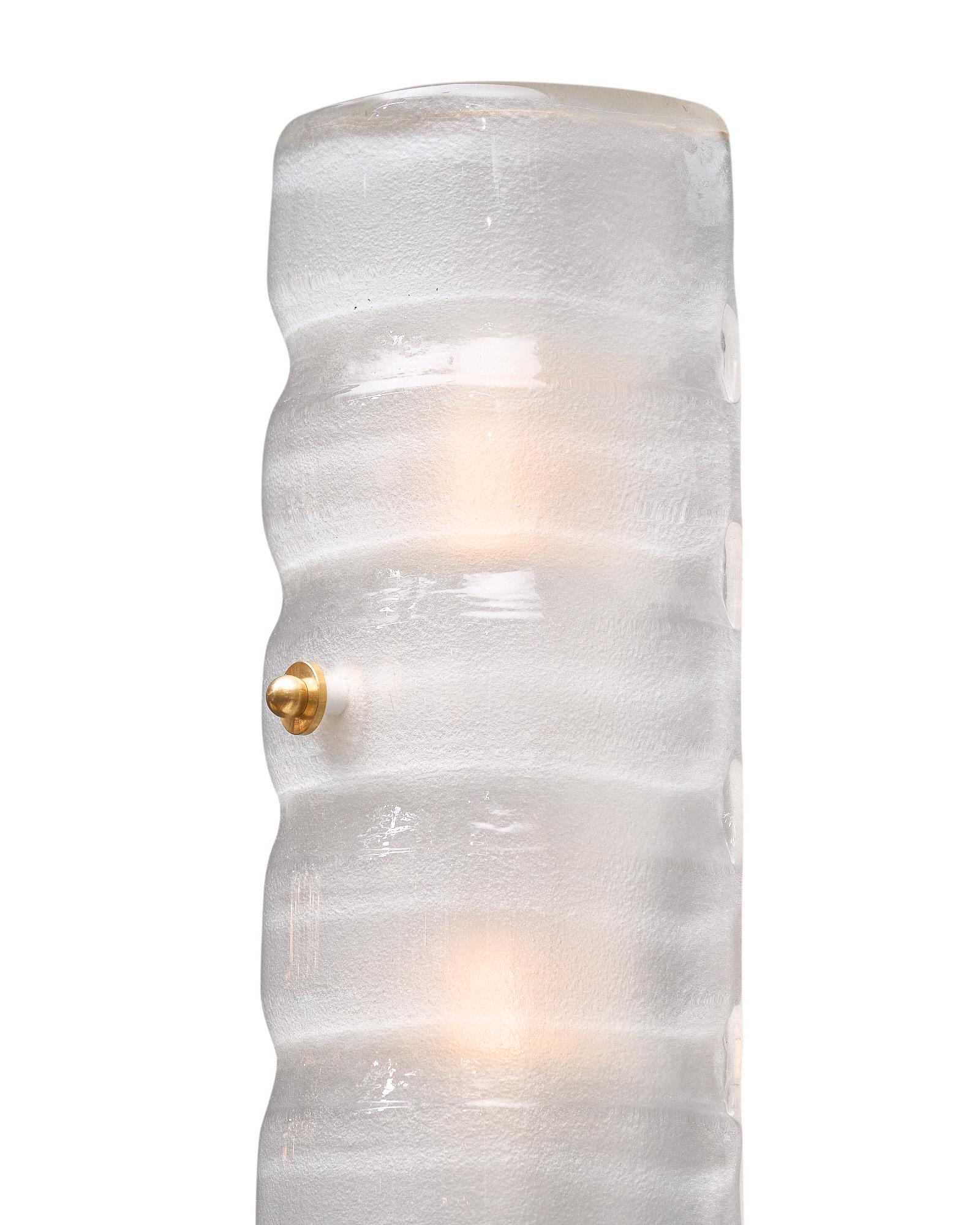 White Murano Glass Sconces In New Condition For Sale In Austin, TX