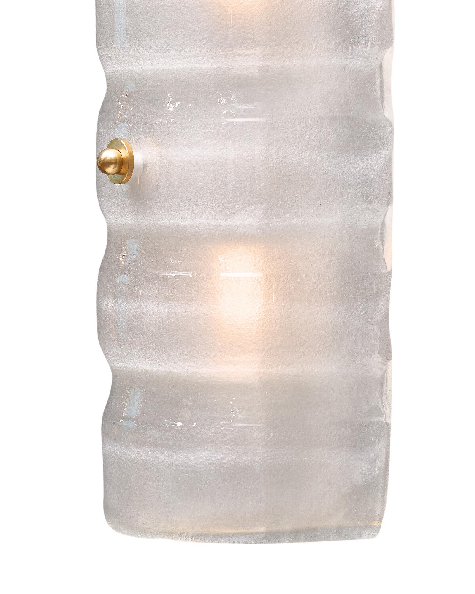 Contemporary White Murano Glass Sconces For Sale