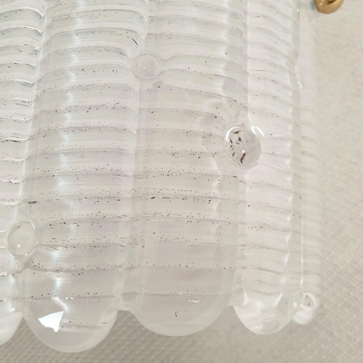 White Murano glass sconces, Italy - a pair For Sale 2