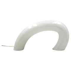 White Murano glass sculptural lamp, Barbini Italy 1970s
