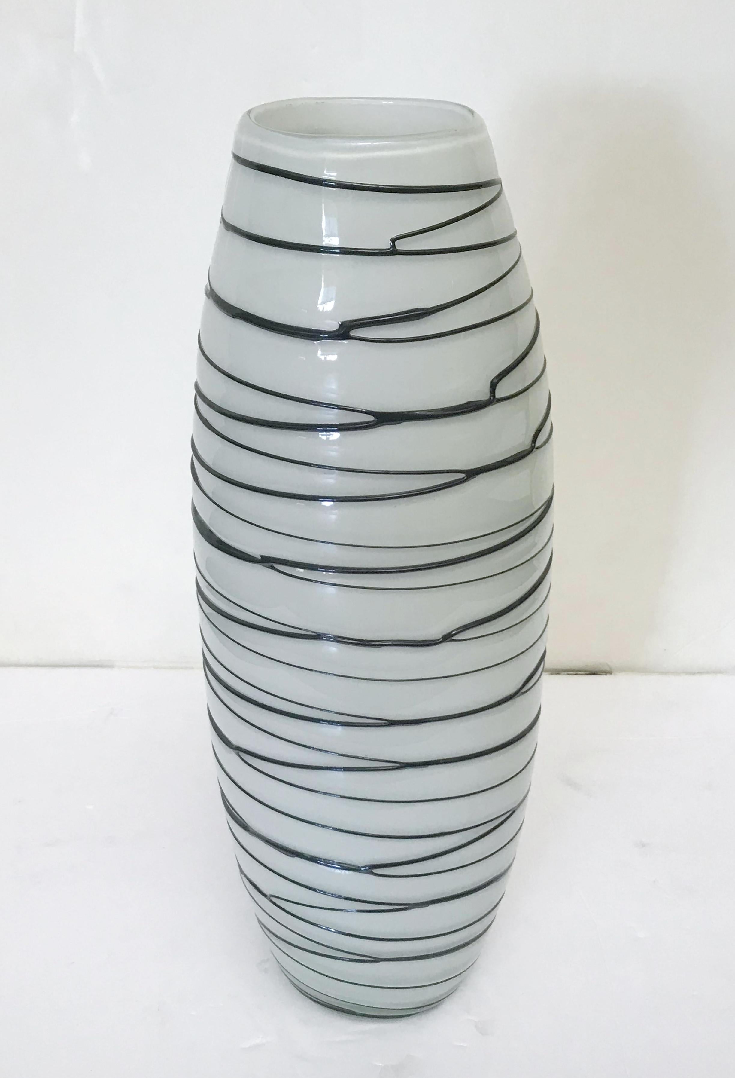 Italian White Murano Vase