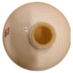 White Murano vase with swirls, mouth-blown, very large vase