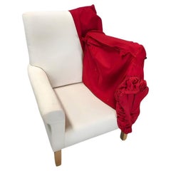White Muslim Cloth Club Chair W/ Red Cover from Red Corner Movie 1997