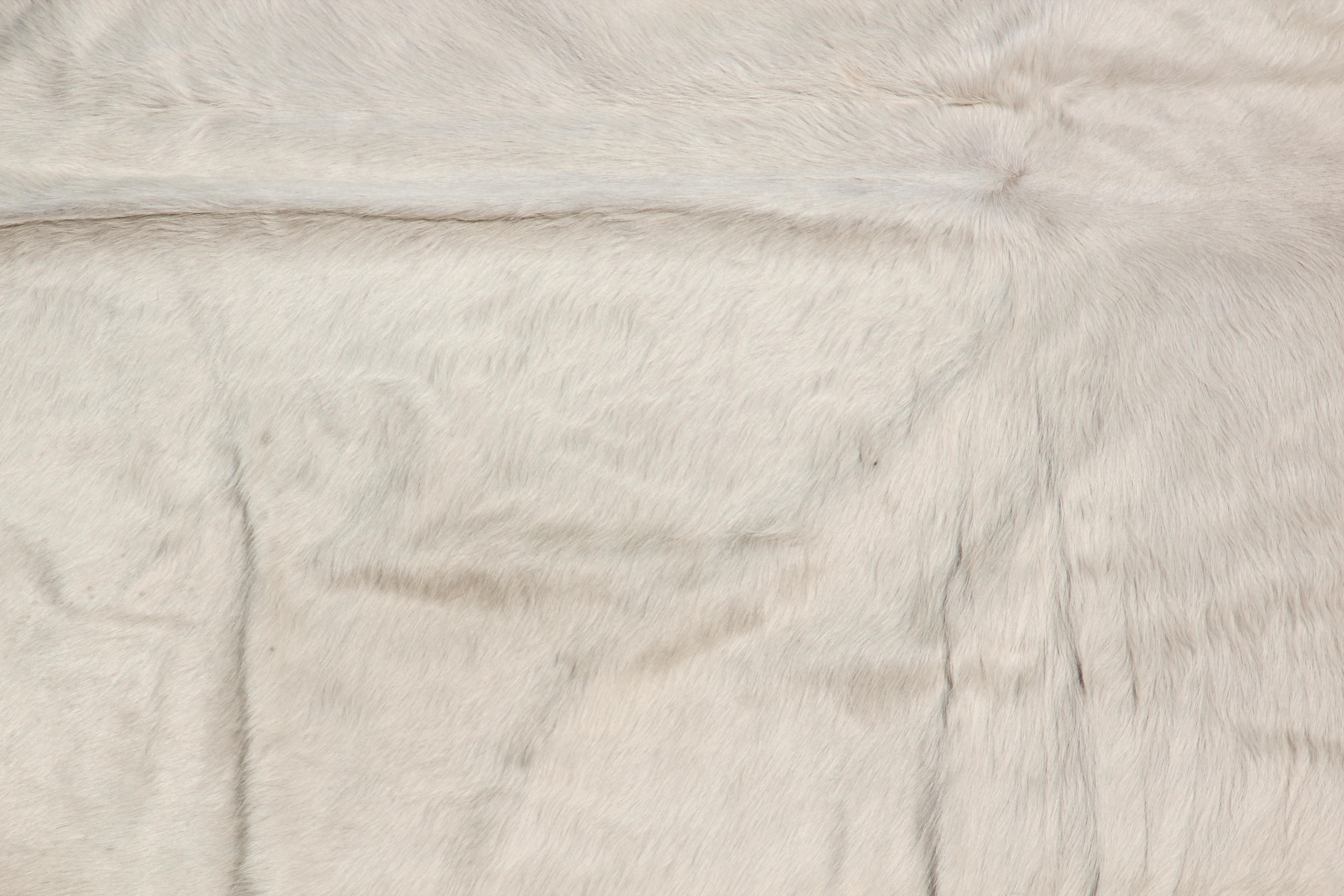 Weißer Teppich aus natürlichem Rindsleder Argentinien im Angebot 4