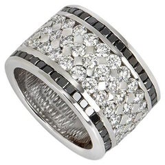 White nd Black Diamond Dress Ring 1.40 Carat