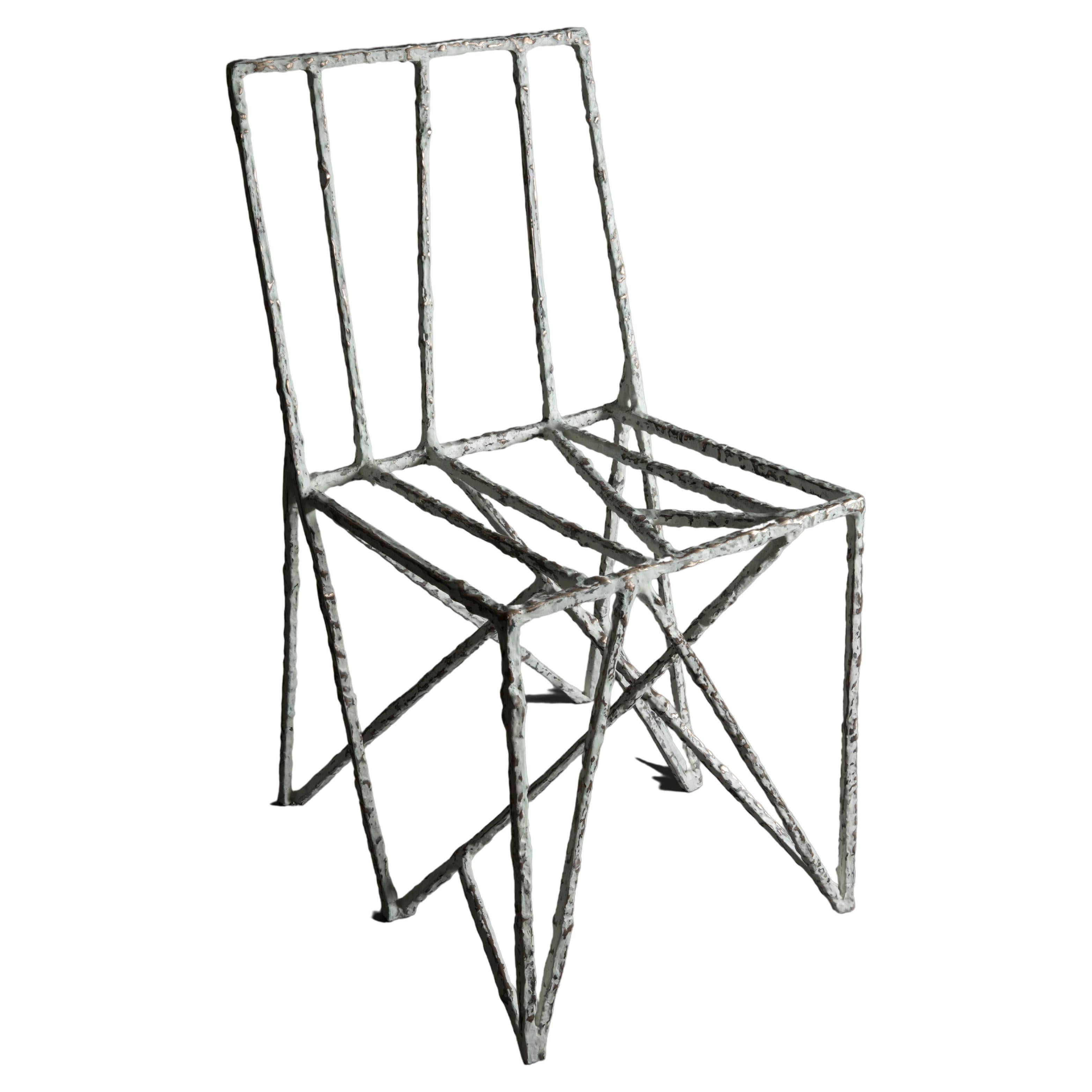White Nebbio Sculpted Chair by Jean Grisoni
