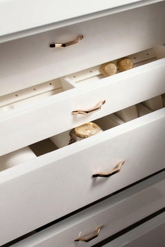 Segreto Bianco White Contemporary Armored Jewelry Case Safe