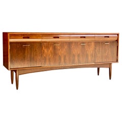 White & Newton of Portsmouth Rosewood & Teak Sideboard Credenza Midcentury, 1960