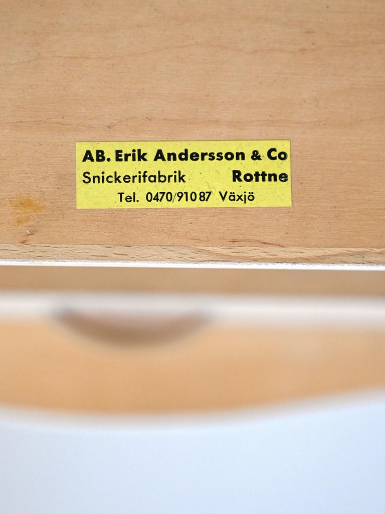 White Nightstands by AB. Erik Andersson For Sale 5