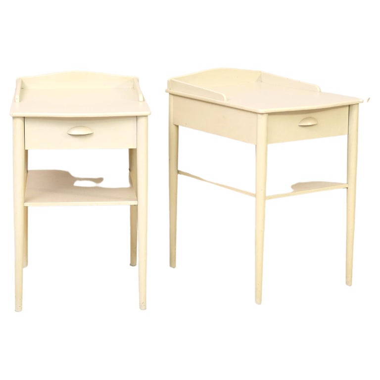 White Nightstands by AB. Erik Andersson For Sale